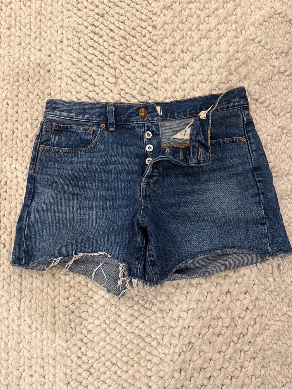 Madewell Classic High-Rise Denim Shorts - Blue